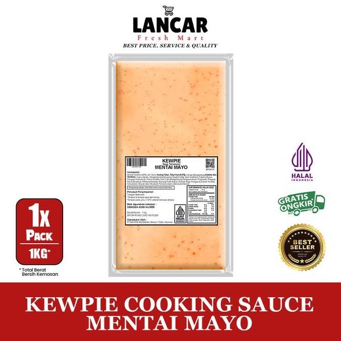 

Tersedia Kewpie Cooking Sauce Mentai Mayo 1Kg Saus Mentai Salmon Sushi Halal
