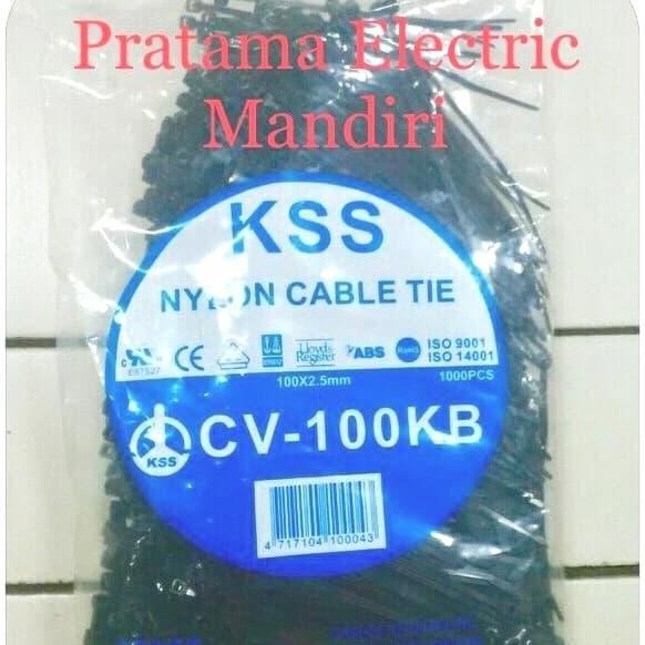 

Diskon! Cable Ties CV-100BK 2.5mm Hitam Isi 1000pcs | Kabel Tis Mini KSS Original