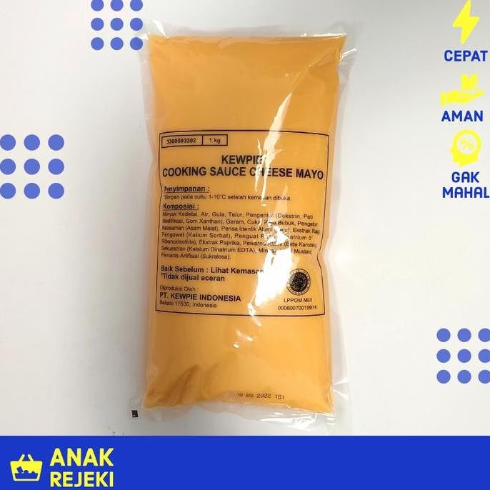 

Tersedia Cheese Mayo Cooking Sauce Kewpie 1kg - Saus Masak Keju Mayonaise 1 kg