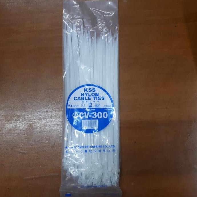 

Diskon! Cable Ties KSS CV-300 4.8 x 300mm - Kabel Ties 30cm Hitam/Putih Isi 100pcs