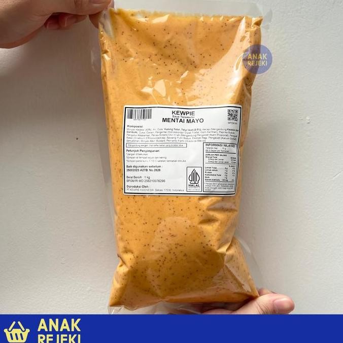 

Tersedia Kewpie Saus Mentai Mayo 1kg Sushi Mentai Tobiko Halal