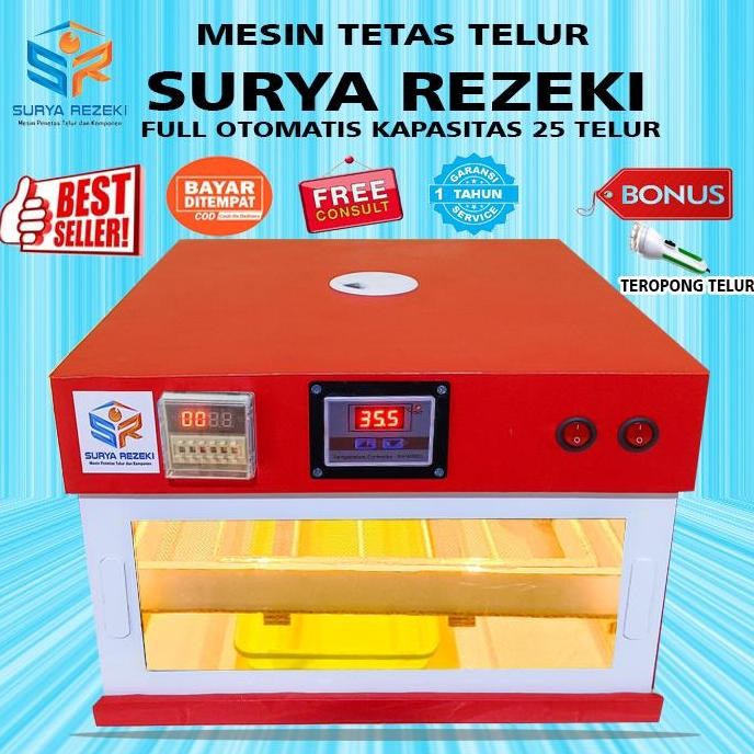 TERBARU MESIN TETAS TELUR 25 BUTIR - FULL OTOMATIS UNTUK AYAM BEBEK BURUNG