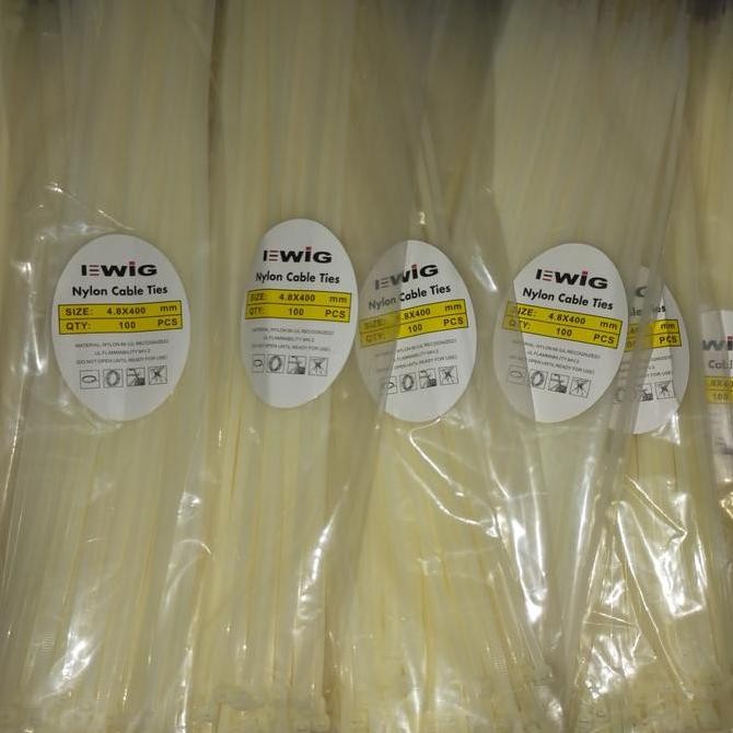 

Diskon! Kabel Ties Ewig 4.8x300mm Hitam Putih Cable Tie Panjang 30cm