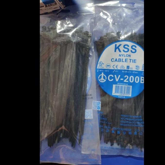 

Diskon! Kabel Ties KSS CV-200B 200mm x 4.8mm Original - Cable Tie Kuat