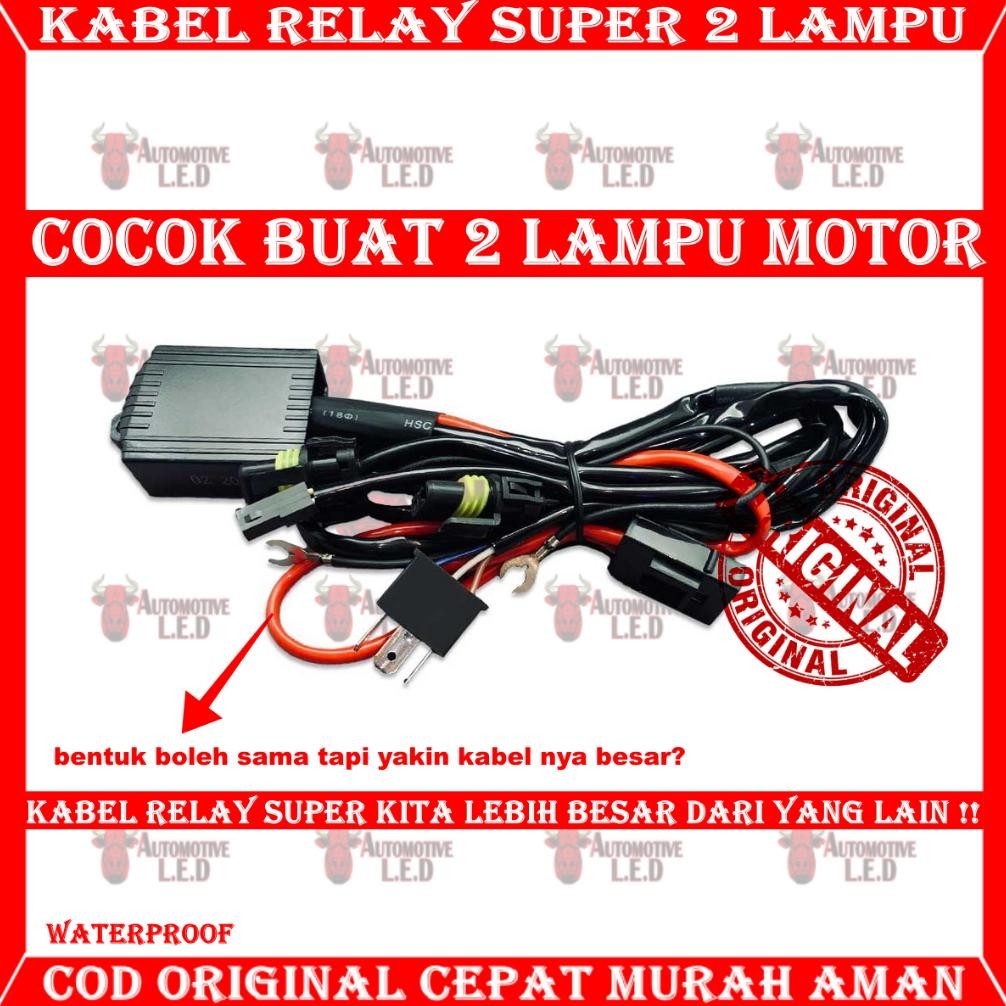 NEW- ORIGINAL KABEL RELAY BILED MOBIL RELAY SUPER 2 BILED | KABE RELAY HID MOBIL KABEL 2 LAMPU