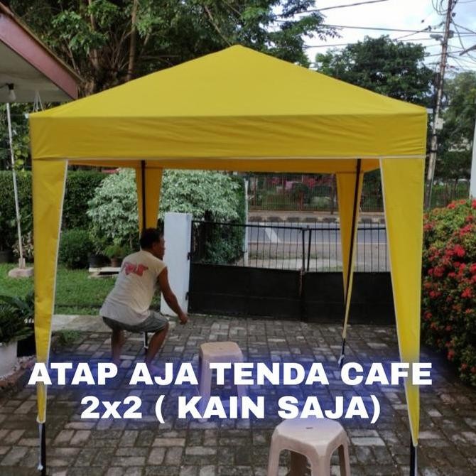 Atap tenda cafe 2x2 tenda stand cover kain