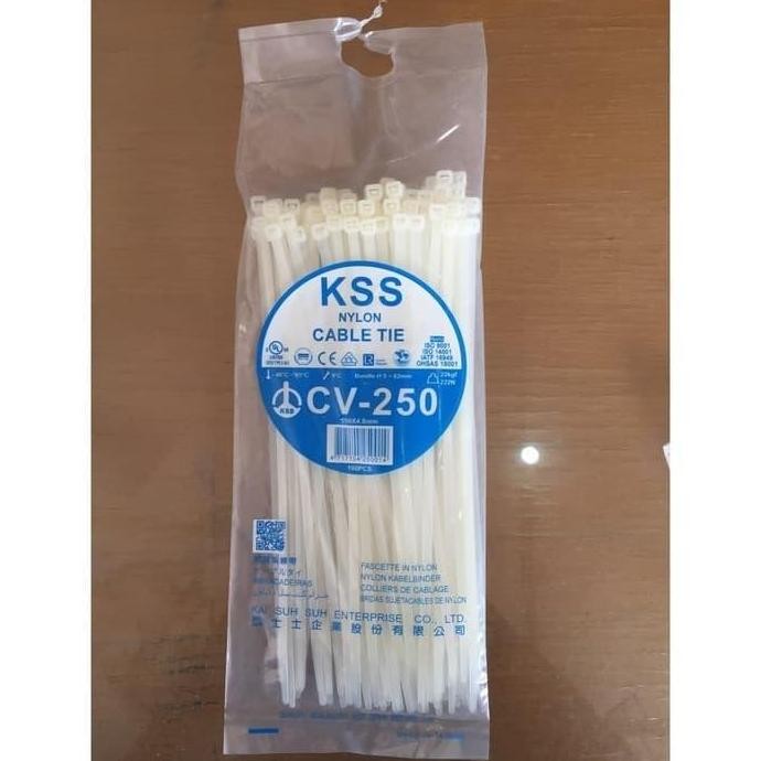 

Diskon! Kabel Ties KSS CV-250 25cm x 4.8mm - Cable Tie Nylon Tebal Original
