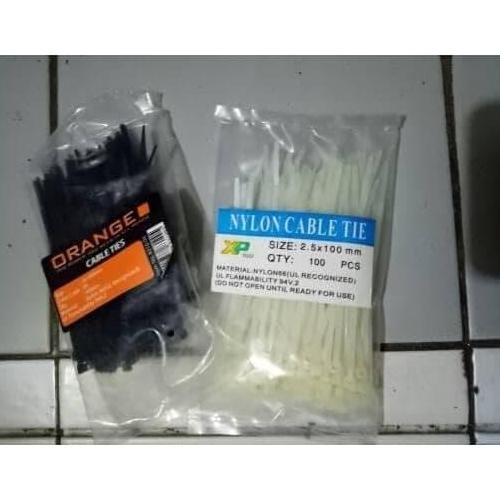 

Diskon! Kabel Ties 30cm Hitam / Putih - Cable Tie 4.8mm Tali Ripet Serbaguna