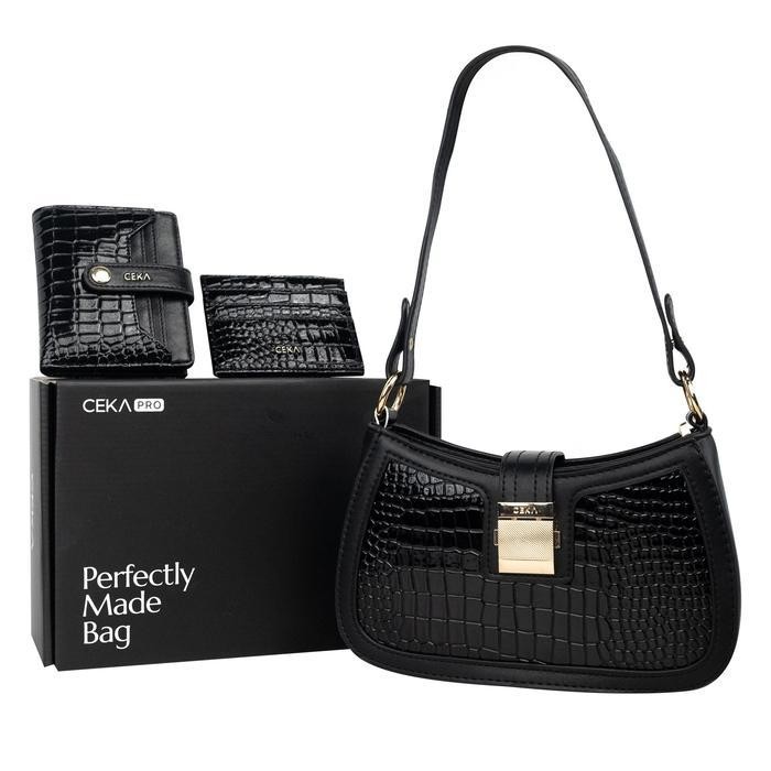 Sc Ceka Pro Tas Shoulder Bag Wanita Handbag Original Branded Paket Hemat Hampers - Laila Gift Set