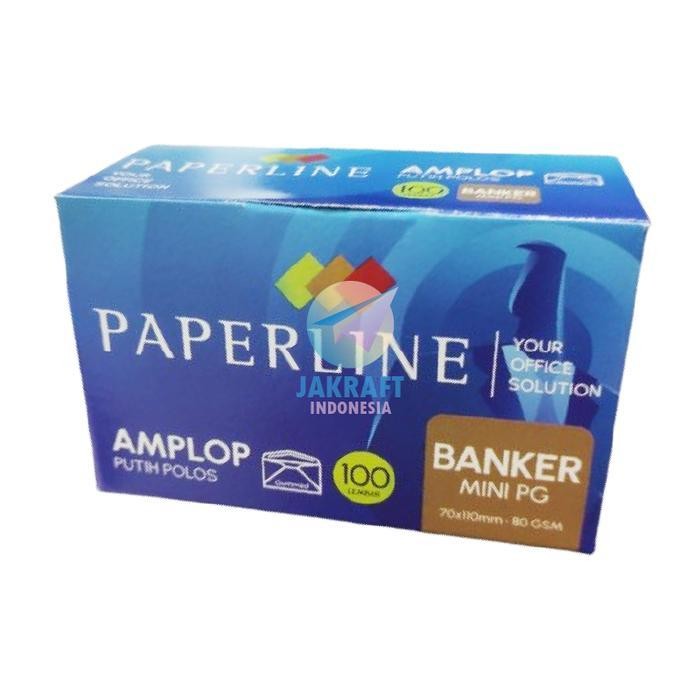 

LFM (100 Pcs) Amplop Mini Uang Santunan PAPERLINE Banker Visit Putih Ukuran Kecil 110 x 70 mm Tebal 80 Gsm