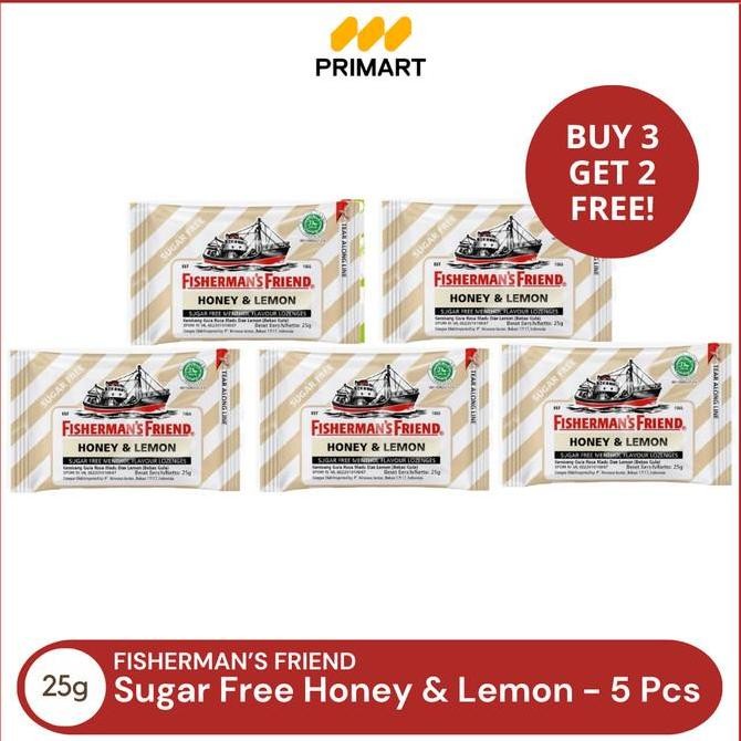 

(Allthebest) Fisherman's Friend Honey Lemon 25gr Buy 3 Get 2 Free