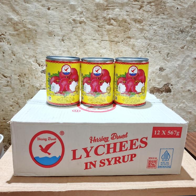

[Exp 2027] Herring Lychee In Syrup Can - Leci Kaleng Herring / Su Nd 565Gr 1 Dus Isi 12 Kaleng Terbaru