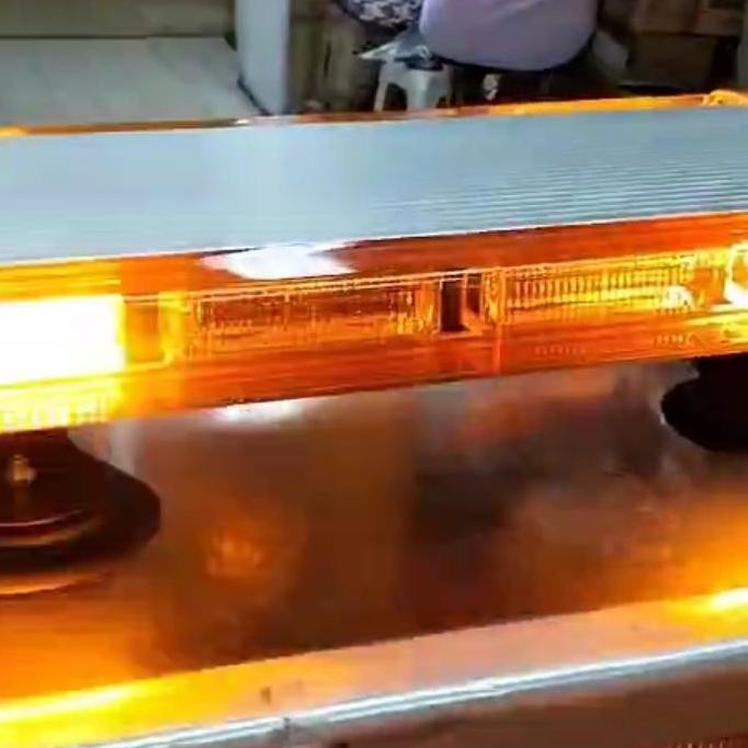 lampu Rotator Mobil Mini LightBar Led 60CM Magnet