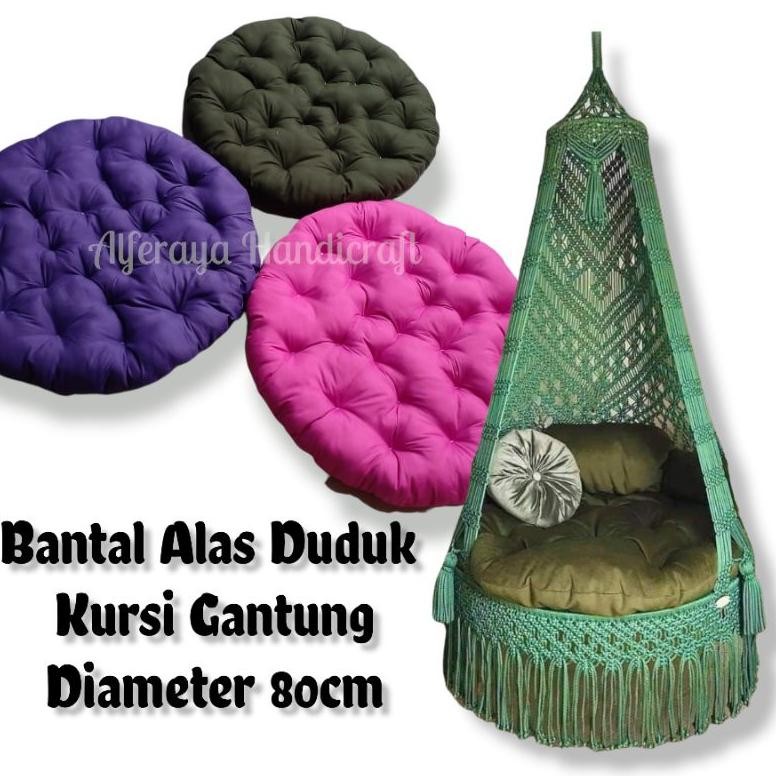 PROMOO [80cm] Bantal Alas Duduk Super Jumbo 80cm Bulat Bantal Kursi Rotan Besar Alas Duduk untuk Kur