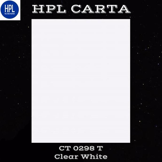 Carta Hpl Ct 0298 T Clear White