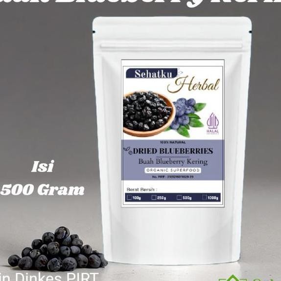 

Sehatku Dried Blueberry Buah Blueberries Kering Isi Gram