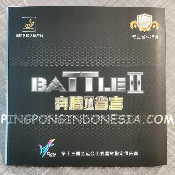 729 Battle II - Red - Rubber/Karet Pingpong Tenis Meja Bat Bet