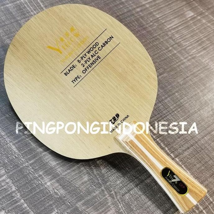 729 Yellow Arylate Carbon 7 ALC - Kayu Pingpong Bet Friendship RITC Kayu TenisMeja Blade PingPong