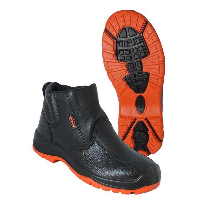 Dr Osha Jaguar 9225 S1 Safety Shoes Ankle Boot With Zipper - Black New Stok