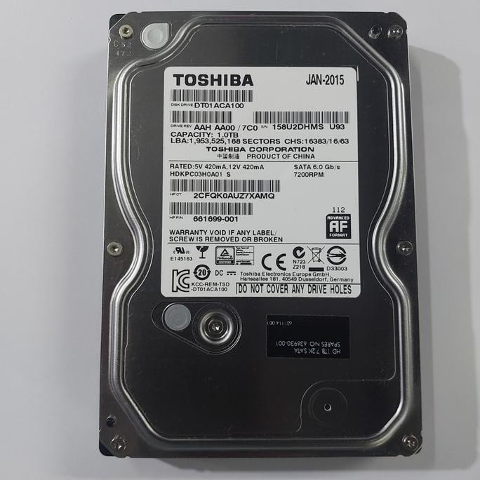 Hardisk Hdd 1Tb Toshiba 3.5Inch Sata Ori Hdd 1Tb Copotan Builtup Co