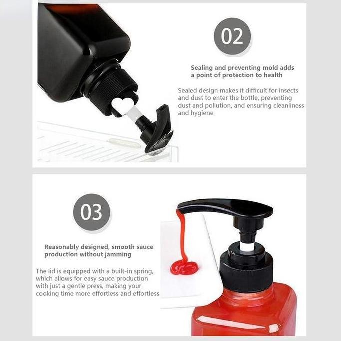 (Allthebest) [Vinnatsu]Pompa Sirup Tempat Sirup Sugar Botol Pump Botol Sauce Pump Botol Paket Botol 