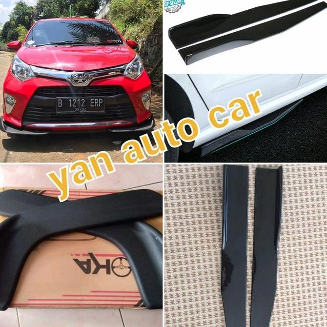 paket lips Winglet depan dan sideskirt Samping Etios Valco Plastik Best Original