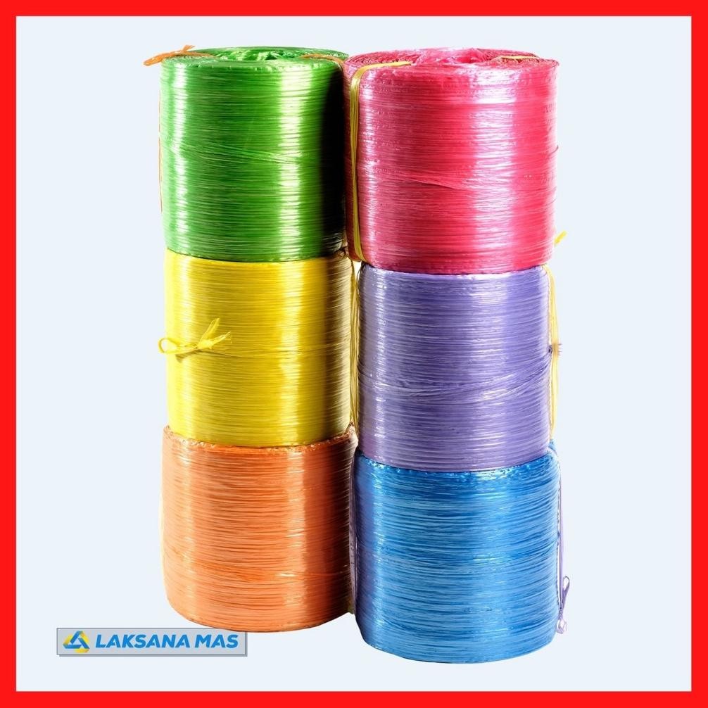 

Best - Tali Rafia Plastik Laksanamas Super Warna Glossy Merah/Biru/Kuning/Hijau/Ungu/Oren di Jakarta/Depok/Tangerang/Bekasi Ukuran 5 kg an !!