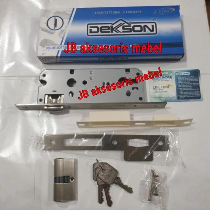 Body Kunci Pintu Roll 4 Cm + Cilinder Dekson / Bodi Kunci Rumah Pelor