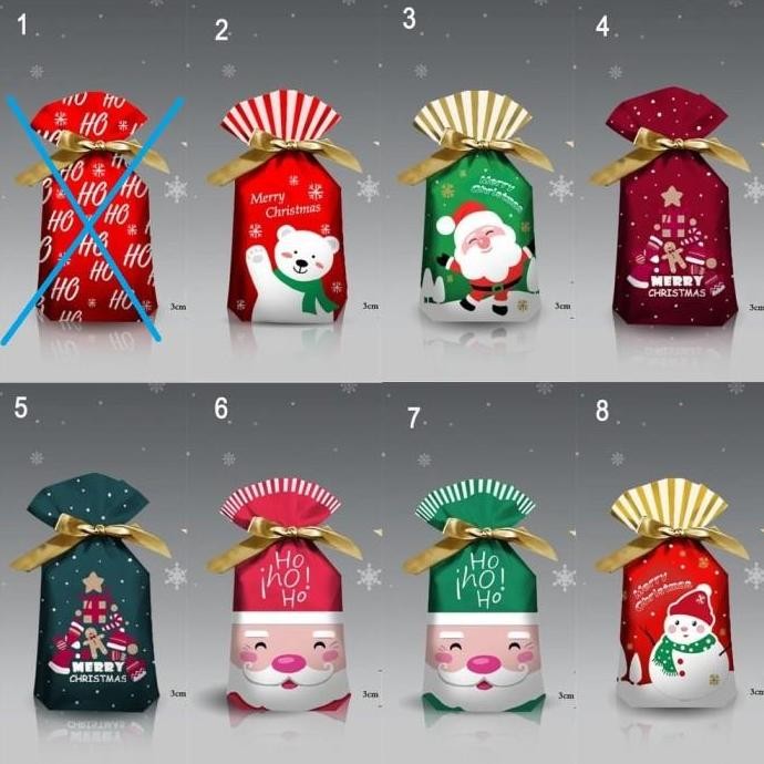 

Ready Kemasan Aksesoris Natal Kantong Serbaguna Christmas Gift Hampers Kado