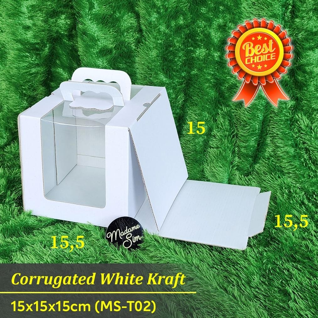 

KOREAN CAKE BOX - DUS GABLE - KOTAK KADO 15x15x15 - MS-T02 - WK (ISI : 10 PCS) aSt
