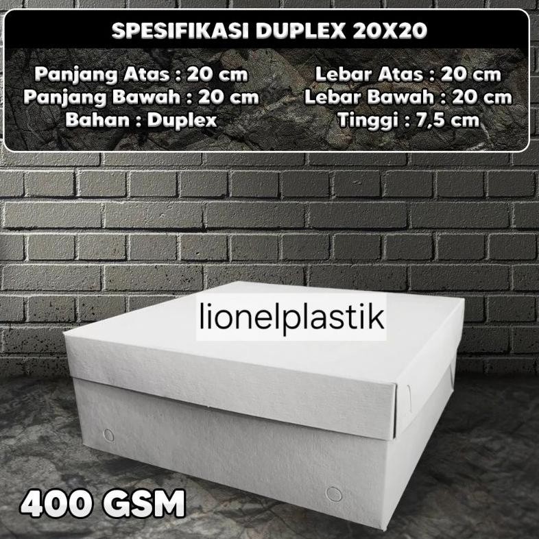 

Dus Box Nasi 20x20 / Dus Catering Putih 20x20 400Gram Isi 50pcs aSt