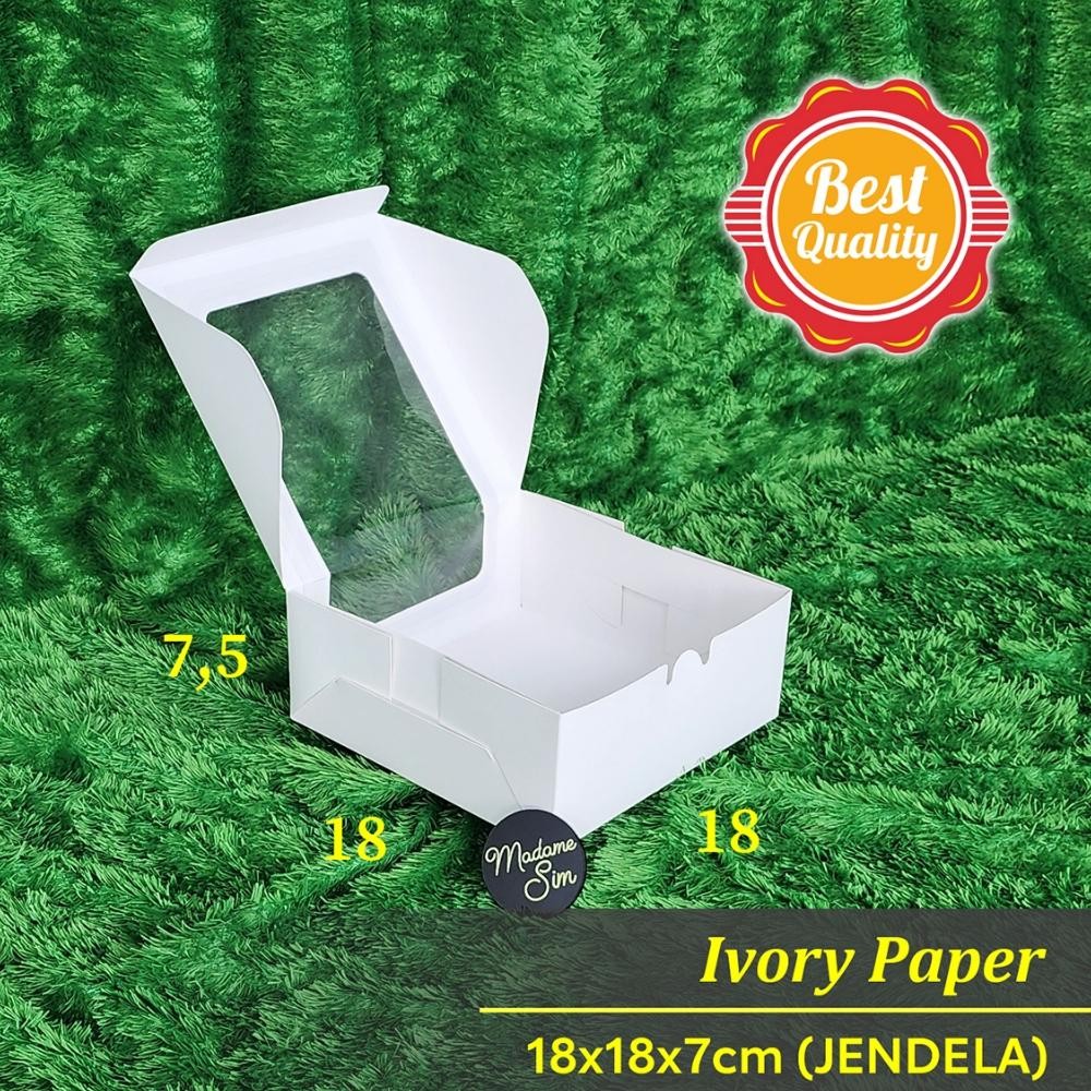 

BOX IVORY - LUNCH BOX - KOTAK CATERING - DUS ROTI 18x18x7 - JENDELA (ISI : 10 PCS) aSt