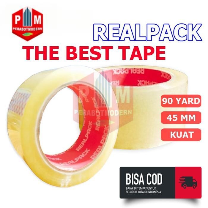 

Cod - Lakban Bening Realpack 45 Mm (90 Yard) Super Rekat The Best Tape Terbaru