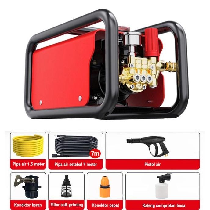 REAIM ALAT CUCI MOTOR 200BAR HIGH PRESSURE CLEANER JET CLEANER MOBIL MESIN CUCI MOBIL MODEL: REAIM-X
