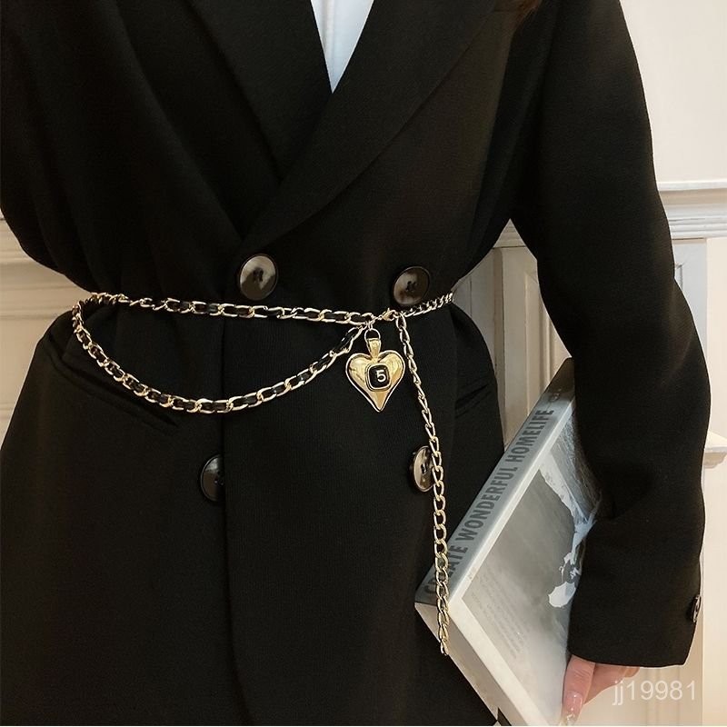 Heart-shaped Accessories Little Chanel Style Heart Fashion Waist Rope Vintage Belt Navel Chain Chain