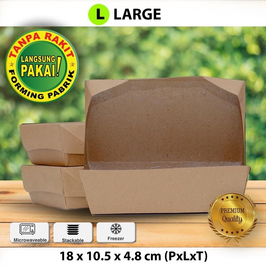 

Lunch Box Kraft Coklat L (50Pc)