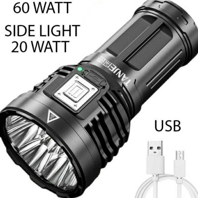 Senter Led 60W+20W /Senter Led Chargeable/Senter Cas Led St 822-6