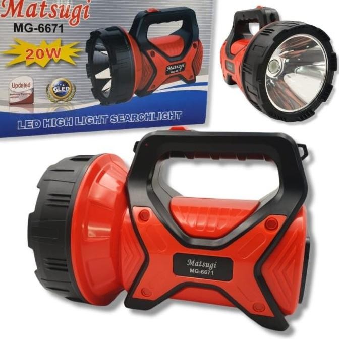Matsugi Senter Led Rambo 20W Mg-6671 I Senter Jumbo Jarak Jauh Untuk Tambak Hutan Mg6671