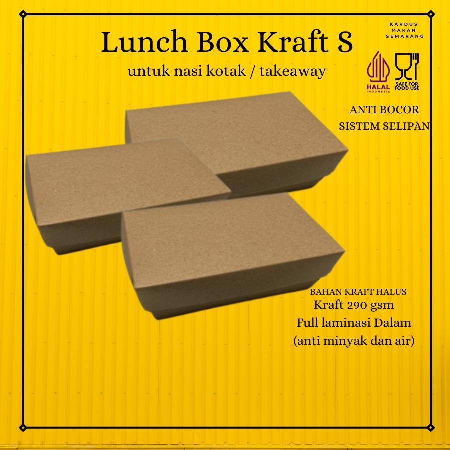 

(100 Lembar) Dus Kraft S (15X9,5X5) - Paper Lunch Box Small Dos Snack Anti Air Full Laminasi Isi 100 Ongkir Hemat Cuma 1 Kg