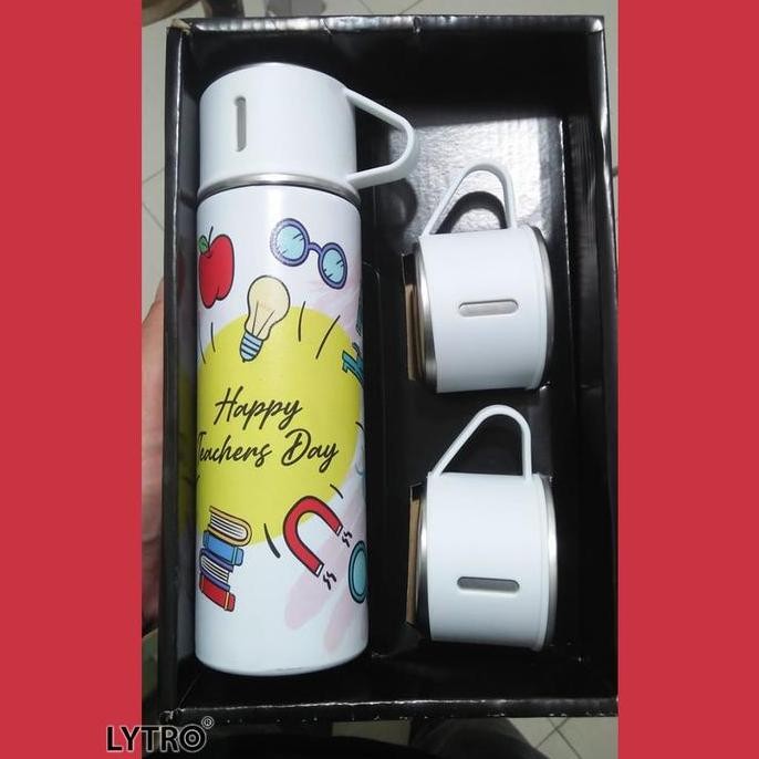 Ready Hampers Bucket Kado Guru Perempuan & Laki-Laki Hari Guru Stainless Vacuum