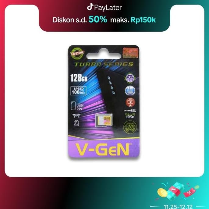 V-Gen Microsd Turbo Series 128Gb Class 10 - V-Gen Micro Sd Original Co
