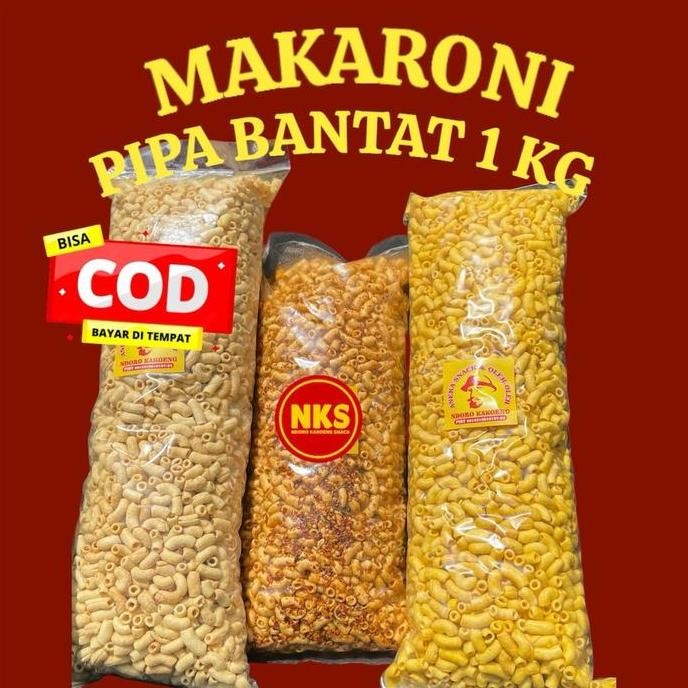 

GL { LIVE} Makaroni Pipa Bantat NKS -NS 1KG - Cemilan Snack Jajanan Food Makanan