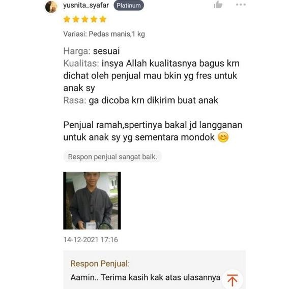 

Kering Tempe Teri Kacang Pedas Manis 1Kg Terbaru