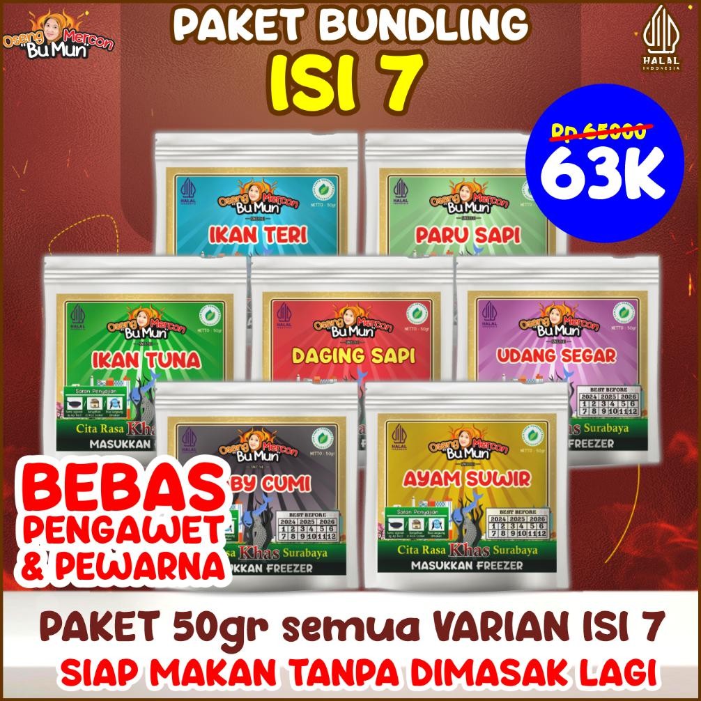 

Bundling Isi 7 50Gr Oseng Mercon Bu Mun Terbaru