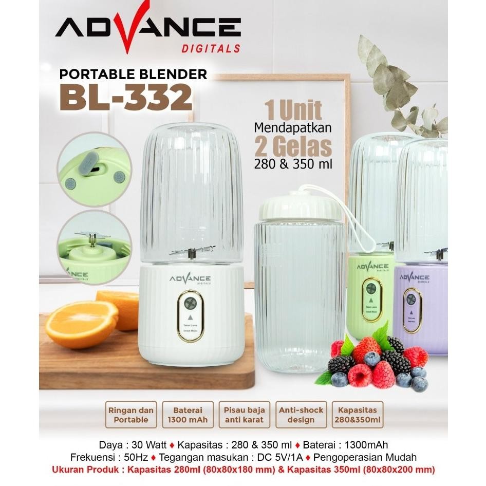 KUALITAS TERBAIK- Bisa dikirim hari iniAdvance Juice Blender Portable Mini Juice Blender Juicer Port