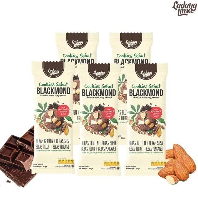 

5pcs Blackmond Sachet 33gr Ladang Lima - Cookies Coklat Gluten Free Sehat Stok Terbatas