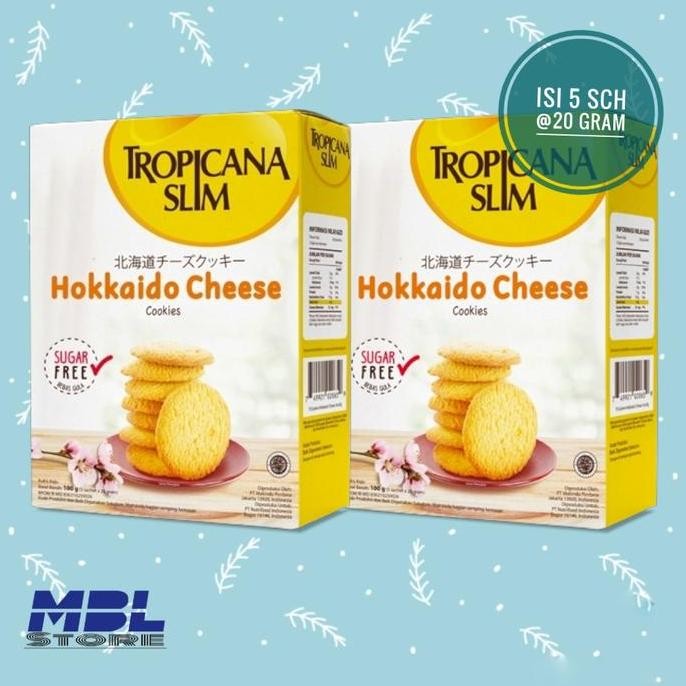 

Tropicana Slim Cookies Hokkaido Cheese - Sugar Free Snack Stok Terbatas