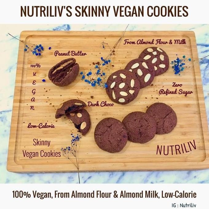 

Nutriliv Skinny Vegan Cookies Peanut Butter - Camilan Almond Vegan Stok Terbatas
