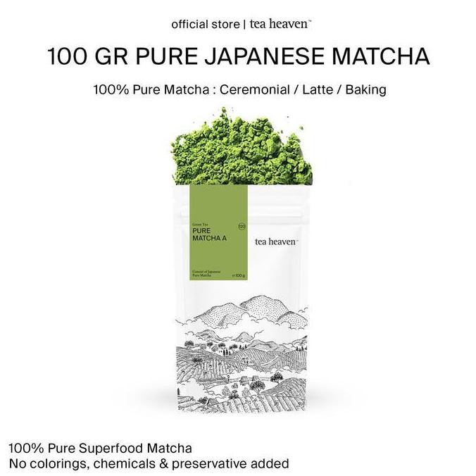 

Tea Heaven Pure Daily Matcha A 100 Gr Bubuk Japanese Matcha Pasti Promo