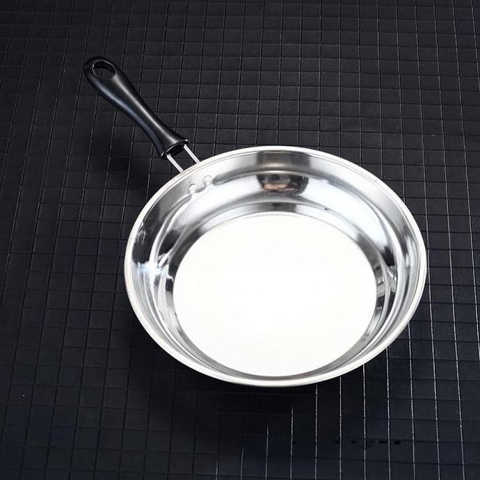 NC Wajan Penggorengan Frypan stainless induksi Wajan Stainless Steel 24cm Anti Lengket Wajan Anti Le